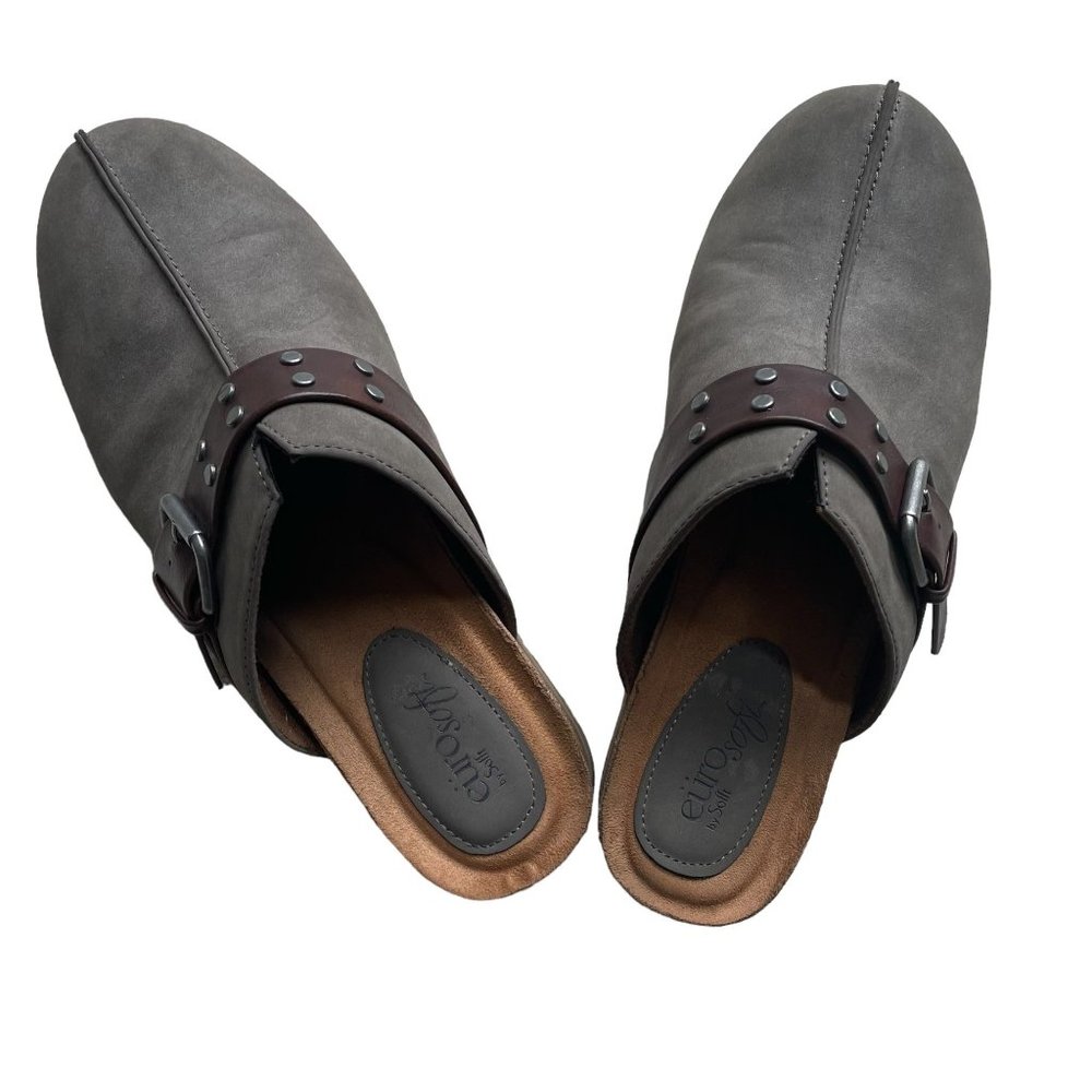 Eüro Soft By Sofft Women's Clogs Size 10 Soft Taupe Faux Suede Vegan